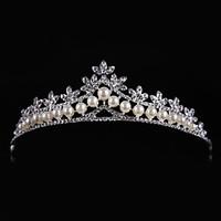 Rhinestone Alloy Imitation Pearl Headpiece-Wedding Tiaras 1 Piece