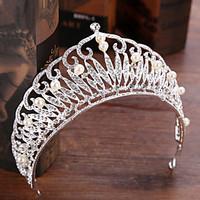 Rhinestone Alloy Imitation Pearl Headpiece-Wedding Tiaras 1 Piece