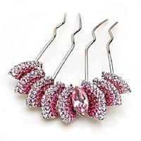 Rhinestone Alloy Headpiece-Wedding Special Occasion Casual Hair Combs 1 Piece