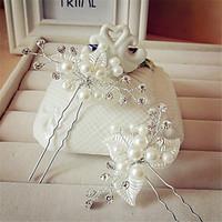 rhinestone imitation pearl headpiece wedding special occasion hair sti ...