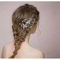 Rhinestone Branch Alloy Flower Headpiece-Wedding Special Occasion Hair Combs 1 Piece