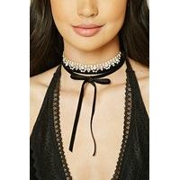 Rhinestoned Velvet Wrap Choker