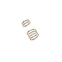 rhinestone twisted ring set