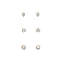 Rhinestone Floral Stud Set