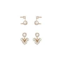 rhinestone ear jacket set