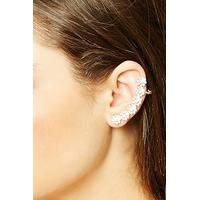 Rhinestone Floral Ear Cuffs
