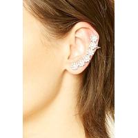 Rhinestone Floral Ear Cuffs