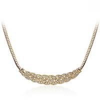 rhinestone short necklace collarbone snake chain pendant necklace offi ...