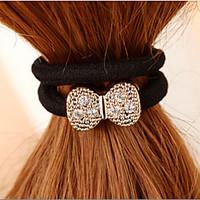 Rhinestone Bow Hair Ring