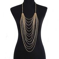 Rhinestone / Gold Plated Body Chain Party / Daily / Casual 1pc