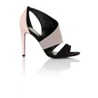 rhea pink grey and black cut out shoe boot
