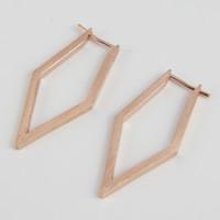 Rhombus Hoop Rose Gold