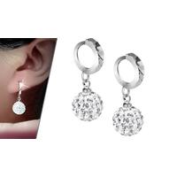 Rhinestone Hoop Earrings