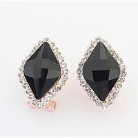 Rhinestone Glass Alloy Fashion Adorable White Black Red Green Blue Jewelry Wedding Party Daily 1 pair