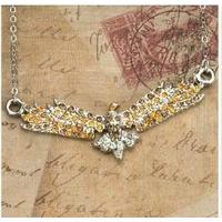 rhinestone eagle chain necklace