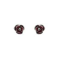 rhodium plated crystal poppy earrings