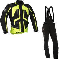 richa touring c change motorcycle jacket amp trousers fluo yellow blac ...