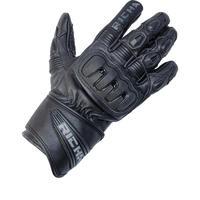 richa dark leather motorcycle gloves