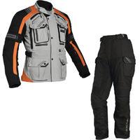 richa touareg motorcycle jacket amp trousers grey orange black kit