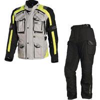 Richa Touareg Motorcycle Jacket & Trousers Fluo Yellow Black Kit