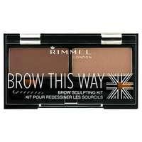 rimmel london brow this way eyebrow kit 33g mid brown 002 brown