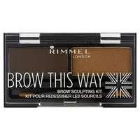 Rimmel London Brow This Way Eyebrow Kit 3.3g Dark Brown 003, Brown
