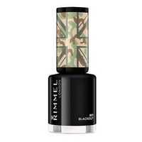 Rimmel Cara Camo 60 Seconds SuperShine Nail Polish Black Out, Black