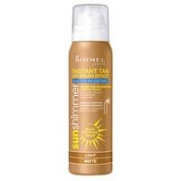 Rimmel Sun Shimmer Instant Tan Air Brush Effect Water Resistant Spray- Light Matte 100ml