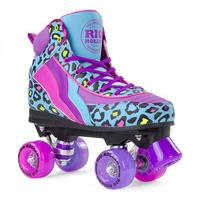 Rio Roller Leopard Quad Roller Skates - Teal