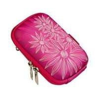 Rivacase Riva 7022 Pu Digital Camera Case Crimson Pink/flowers