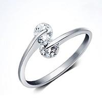 ring womens ladies cubic zirconia silver silver adjustable silver