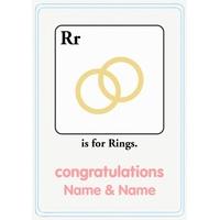 Rings | Alphabet Card | AZ1018