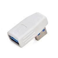 right angle usb 30 male to female adapter white