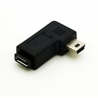 Right Angled 90 degree Mini USB Male to Micro USB Female Extension Adapter Conventer Cord Cable Connector Free Shipping