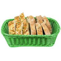 ridal polypropylene rectangular basket green 29 x 215 x 9cm pack of 6