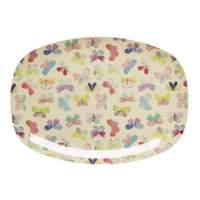 Rice - Melamin Rectangular Plate - Beige (melpl-but	) /kitchen/childrens Room /b