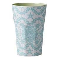 Rice - Melamin Two Tone Cup W/lace Print - Blue (melcu-llami) /kitchen/childrens