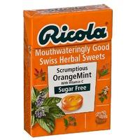 ricola orange mint swiss herbal sweets 45g orange