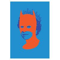 Rich Enough to be Batman - Fluorescent Orange and Blue By Heath Kane