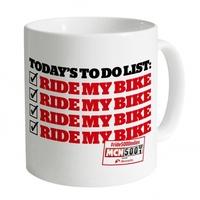 ride 5000 miles todays to do list mug