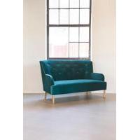 rita 2 seater velvet sofa green