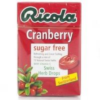 Ricola Swiss Herbal Drops Box - Sugar Free - Cranberry - 45g