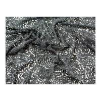 Ribbon Embroidered Chenille Mesh Lace Dress Fabric Black