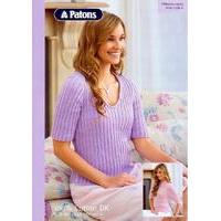 ribbed tops in patons 100 cotton dk 3589