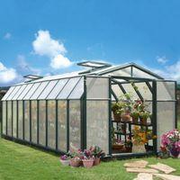 rion hobby gardner 8x20 acrylic glass twinwall greenhouse