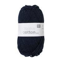 Rico Dark Blue Creative Cotton Aran Yarn 50 g