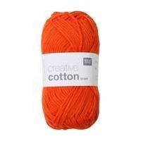 rico orange creative cotton aran yarn 50 g