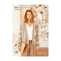 Rico Creative Melange DK Cardigan and Scarf Pattern 469