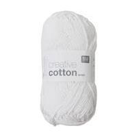 rico white creative cotton aran yarn 50 g