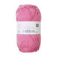 Rico Candy Pink Creative Cotton Aran Yarn 50 g